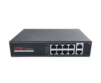 OEM tidak dikelola 8 Port + 2 Port Gigabit PoE pemantauan saklar jaringan untuk nirkabel AP dan kamera IP
