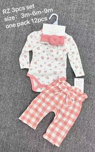 <span class=keywords><strong>Neonato</strong></span> <span class=keywords><strong>maschio</strong></span> e femmina bambino 3 pezzi di abbigliamento in cotone - Product Image 3