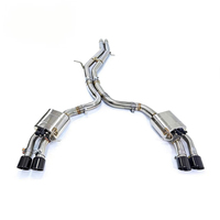 Système d'échappement électronique à soupapes GDR en acier inoxydable poli miroir 1,5 mm (avant-milieu-arrière) pour Audi S8 D4 4.0T 2012-2018