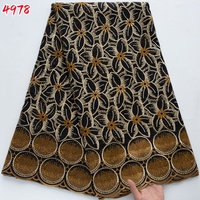 Tissu en dentelle de coton africain Kalume 4978, prix d'usine, dentelle brodée nigériane avec pierres pour robe de soirée, haute qualité