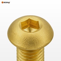 Sekrup Kepala Kuningan Hex Socket Cap ISO 7380 M3 M4 M5 M6 M8 M10 M12 5mm-60mm Sekrup Kepala Socket Metrik Tahan Korosi