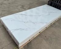 Panneaux muraux modernes marbrés en PVC de 1 mètre de largeur imperméables à la brique rouge Matt pour la décoration de la maison