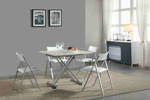 Table <span class=keywords><strong>à</strong></span> <span class=keywords><strong>manger</strong></span> moderne convertible en bois, peu encombrante, pliable, extensible, pieds en métal pour petits espaces maison multifonctionnelle - Product Image 6