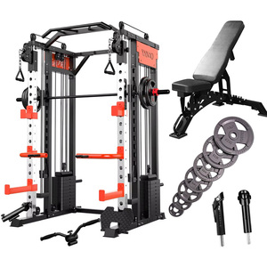 Smith Machine Multi Functional Gym Equipment Squat Rack With Smith Machine and Weight Stacks - Product Image 2
