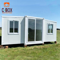 C BOX Nouvelle conception de maison préfabriquée en conteneur extensible, résistante aux ouragans, facile à assembler et sécurisée