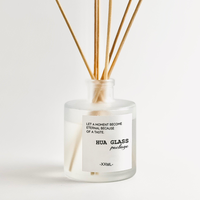 Haute Qualité 50ml 100ml 120ml 200ml Ambre Clair Givre Blanc Noir Rond Verre Reed Diffuseur Bouteille avec Bâtons Boîte D'emballage