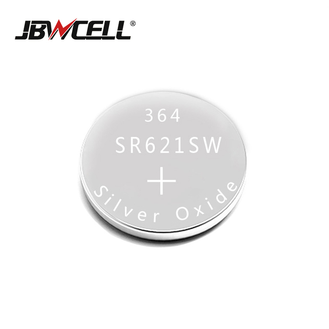 JBWCELL SR621SW 1.55V 364 Silver Oxide Lithium Button Cell Battery 6.8x2.15mm 3-Year Shelf Life RoHS Certified Watches Toys Home