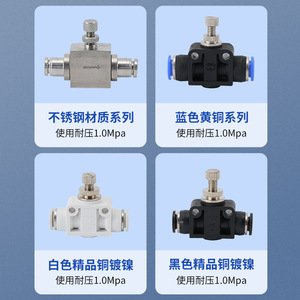 Válvula de control de flujo neumática LiYuan LSA4 de acero inoxidable con conector rápido para regulación de manguera de aire de 12 mm - Product Image 4