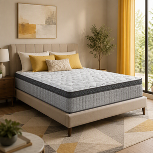 Matelas hybride à ressorts ensachés 9 zones pour hôtel <span class=keywords><strong>5</strong></span> étoiles, 22 cm d'épaisseur, mousse à mémoire de forme souple en gel, idéal pour appartement moderne - Product Image 3