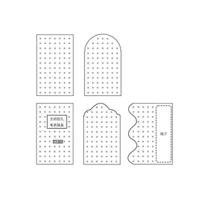Rắn gỗ <span class=keywords><strong>Pegboard</strong></span> Acoustic Panel tường & kệ lưu trữ với 3D mô hình thiết kế cho khách sạn và phòng khách hấp thụ âm thanh - Product Image 6