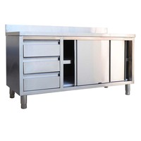 Table de travail industrielle de haute qualité à 2 niveaux en acier inoxydable pour équipement de cuisine