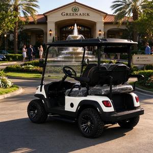 Carrito de Golf Todoterreno de 4 Plazas, Carrito de Golf Eléctrico de Litio con Suspensión Independiente, Pantalla Grande, Audio y Neumáticos de 12-14 Pulgadas - Product Image 1