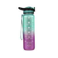 Bouteille de sport multi-tailles avec marqueur de temps motivant