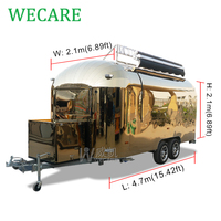 Wecare Coffee Shop Beach bar Mobile Restaurant Kitchen Pizza Concession Food Truck Beer Trailer avec équipements de cuisine complets
