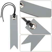 Marque-page en cuir PU, style long et simple avec cordon, marqueur de page portable pour lecteurs, étudiants et amateurs de livres, papeterie