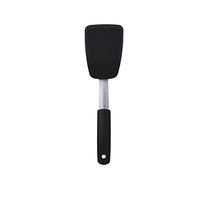 Spatule en silicone flexible résistante à la chaleur facile à nettoyer tourneurs d'accessoires de cuisine pour retourner les oeufs hamburgers s Silicone en acier