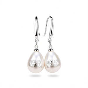 Bolex Vakutaa – boucles d'oreilles en argent plaqué or blanc avec perle de culture d'eau douce de forme baroque, bijoux classiques pour femmes - Product Image 1