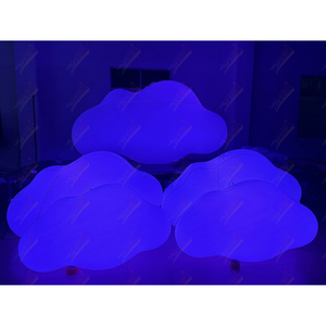 Zhenmei 2m treo Inflatable đám mây hình dạng bóng với LED chiếu sáng cho sự kiện trang trí sân khấu - Product Image 4