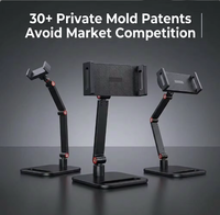 Support de téléphone portable de bureau en métal rotatif à 360° de qualité supérieure, support de tablette réglable et stable multi-angles pour bureau professionnel OEM ODM