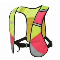 Gilet de sécurité réfléchissant à haute visibilité avec bretelles élastiques en maille et boucle réglable pour la course à pied, le cyclisme, la moto et la nuit