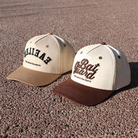 Gorra de Béisbol de Tela Espigada con Bordado 3D y Logotipo Personalizado Directo de Fábrica, Gorras Deportivas Unisex con Impresión Puff al por Mayor