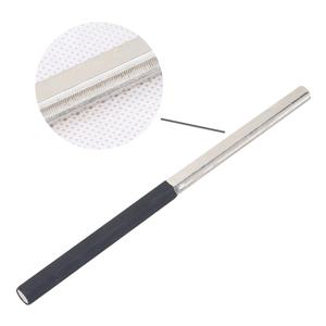 Lima para trastes <span class=keywords><strong>de</strong></span> guitarra, herramienta <span class=keywords><strong>de</strong></span> pulido <span class=keywords><strong>de</strong></span> trastes <span class=keywords><strong>de</strong></span> acero con alto contenido <span class=keywords><strong>de</strong></span> carbono y mango <span class=keywords><strong>de</strong></span> goma antideslizante para mantenimiento <span class=keywords><strong>de</strong></span> trastes <span class=keywords><strong>de</strong></span> guitarra y bajo - Product Image 5