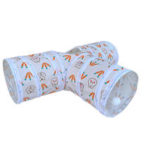Tunnel pour chat pliable à 3 voies, imperméable |   Jouet interactif d'intérieur pour chats/chiot/lapins |   Pliable, durable, respectueux de l'environnement, en nylon