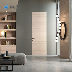 Puerta de madera sin marco mínima Construcción sin marco Ideal para hogares de concepto abierto y transiciones de habitaciones sin costuras - Product Image 4