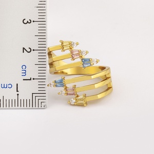 Hợp Thời Trang Punk Claw Hình Dạng Zircon 18K Vàng Mạ Đồng Quyến Rũ Mở Có Thể Điều Chỉnh Nhẫn Cưới Phụ Nữ Cá Tính Đồ Trang Sức Ngón Tay - Product Image 4