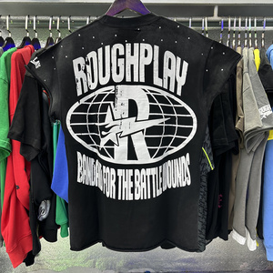 T-shirt da Uomo 100% Cotone all'<span class=keywords><strong>Ingrosso</strong></span>, <span class=keywords><strong>Abbigliamento</strong></span> <span class=keywords><strong>Firmato</strong></span>, Canotta con Strass, Maglietta Divertente alla Moda, T-shirt RoughPlay per Uomo - Product Image 2