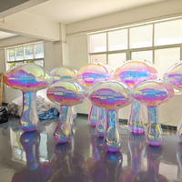Ballon géant en forme de champignon miroir gonflable en PVC double, imprimé UV, taille personnalisable, scellé à l'air, pour événements et décorations de fête