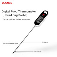 Termometer Digital memasak daging, alat memasak bbq alat dapur termometer makanan