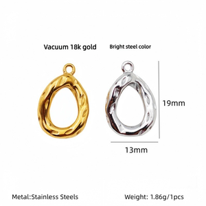 Colgante de Perla y Cristal |   Conector Decorativo de Acero Inoxidable con Recubrimiento PVD de 18K para Fabricación de Joyería, Pulseras y Collares - Product Image 5