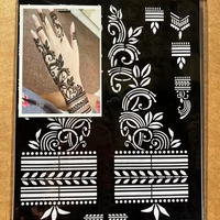 19*25cm DIY peint Henné Body Art Hallow Stencils Temporary Sticker Packing with Photos on It
