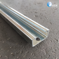 Profilés en C galvanisés sur mesure 41x41 ou 41x21, rails rainurés Unistrut pour conduites électriques, système de montage solaire
