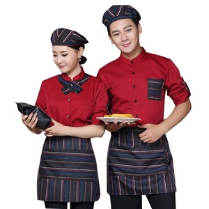 Vêtements <span class=keywords><strong>de</strong></span> travail à manches longues automne-hiver pour hommes et femmes, en tissu sergé, pour café, restaurant, <span class=keywords><strong>cuisine</strong></span>, serveur, boulangerie, style occidental - Product Image 5