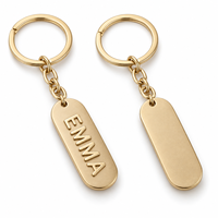 Porte-clés en métal plaqué avec gravure personnalisée, logo sur mesure, cadeau promotionnel direct usine, fabricant en gros