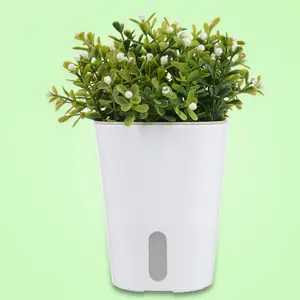 Pot Bunga Malas Otomatis Plastik Penyerap Tali Katun Dalam Ruangan Dekorasi Taman Bunga Bonsai untuk Bunga Tanaman Sukulen