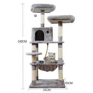 Personnalisation de la tour de griffoir de chat moderne et mignon grand meuble en bois de sisal - Product Image 1