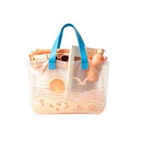 Sac fourre-tout transparent en PVC avec poignée renforcée épaisse, idéal pour la plage, vente en gros