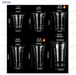 Biểu tượng tùy chỉnh rõ ràng Pet PLA cốc nhựa dùng một lần với nắp BPA miễn phí cho lạnh uống cà phê trà sữa chua sinh tố kem - Product Image 4