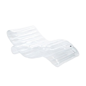 เก้าอี้พับได้สำหรับสระว่ายน้ำกลางแจ้ง เก้าอี้เป่าลม PVC เก้าอี้ลอยน้ำ เก้าอี้นั่งเล่นแบบเปลญวนในน้ำ - Product Image 1