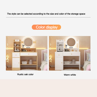 Nouveauté table de toilette pour femmes avec miroir de maquillage lumière led coiffeuse avec chaise tiroirs simples commodes pour chambre
