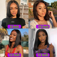 Perruques Bob Courtes Ultra-Lisses en Cheveux Humains Brésiliens, Perruques Pixie Lace Front Double Drawn, Perruques Frontales Complètes HD Transparentes – Offre Spéciale