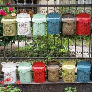 Buzón <span class=keywords><strong>de</strong></span> Pared Estilo Europeo, Decoración <span class=keywords><strong>de</strong></span> Pared Retro Desgastada, Decoración <span class=keywords><strong>de</strong></span> Pared para Jardín o Tienda <span class=keywords><strong>de</strong></span> Comestibles - Product Image 1