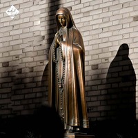 Grande sculpture classique en bronze de Jésus-Christ, geste de bénédiction, statue d'art religieux personnalisée pour église