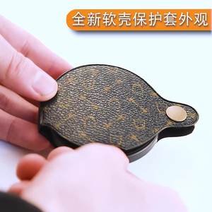 Jiatu Handheld <b>Magnifier</b> 50Mm Glass Lens Leather Case Portable <b>Reading</b> Tool For Elderly With High Definition And - Product Image 3