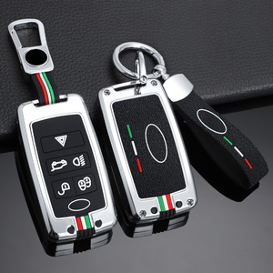Elegante Cover per Chiavi Auto in Lega di Zinco per Land Rover Range Rover Sport Discovery 3 4 Elander 2 Evoque con 5 Pulsanti e Portachiavi - Product Image 1