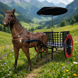 Charrette à chevaux de haute qualité à 2 roues, charrette de marathon pour chevaux à vendre, charrette de mariage de luxe tirée par des chevaux, transport spécial - Product Image 1