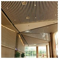 Designs de plafonds en aluminium à lattes linéaires modernes et haut de gamme pour cuisines en open space et espaces de vie et de salle à manger combinés